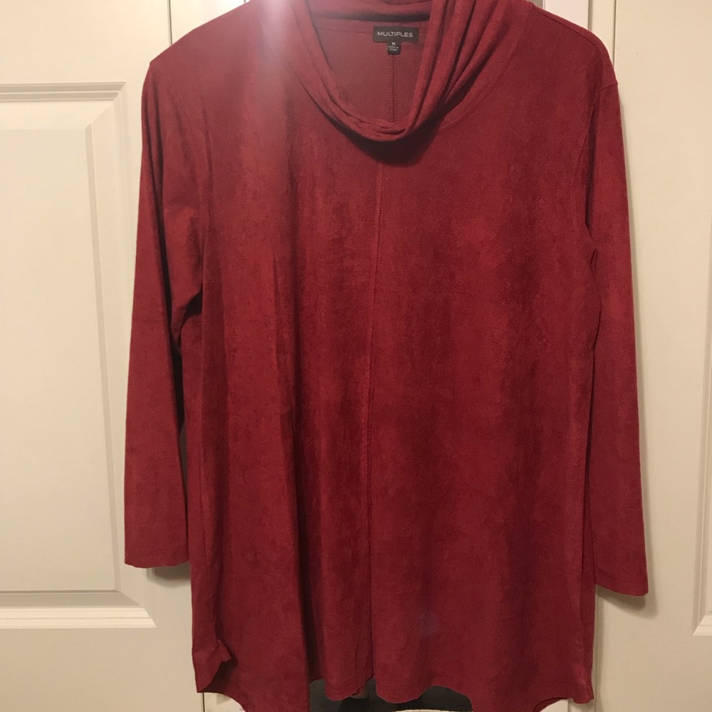 Red suede top!